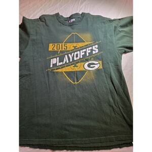 2015 Green Bay Packers NFL Playoff graphic tee Men's Size Xl Green